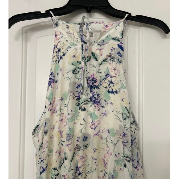 Winds Of Change Silk Blend Floral Whimsical Fairycore Halter Neck Maxi Dress SM - Picture 8 of 12